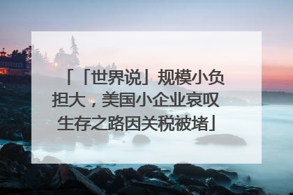 「世界说」规模小负担大，美国小企业哀叹生存之路因关税被堵