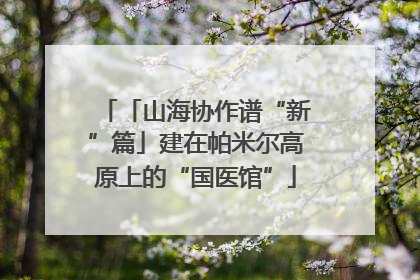 「山海协作谱“新”篇」建在帕米尔高原上的“国医馆”