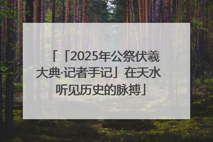 「2025年公祭伏羲大典·记者手记」在天水 听见历史的脉搏