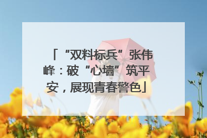 “双料标兵”张伟峰：破“心墙”筑平安，展现青春警色