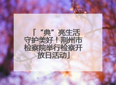 “典”亮生活 守护美好！荆州市检察院举行检察开放日活动