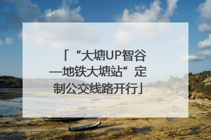 “大塘UP智谷—地铁大塘站”定制公交线路开行