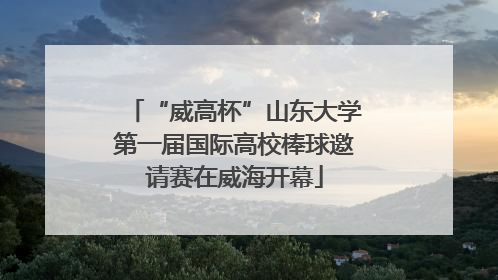 “威高杯”山东大学第一届国际高校棒球邀请赛在威海开幕