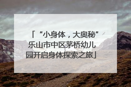 “小身体，大奥秘” 乐山市中区茅桥幼儿园开启身体探索之旅