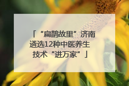 “扁鹊故里”济南遴选12种中医养生技术“进万家”