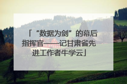 “数据为剑”的幕后指挥官——记甘肃省先进工作者牛学云