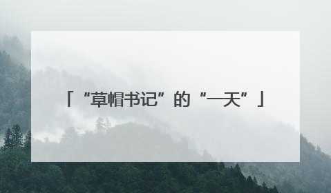 “草帽书记”的“一天”