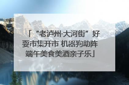 “老泸州·大河街”好耍市集开市 机器狗助阵端午美食美酒亲子乐