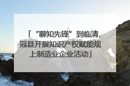 “聊知先锋”到临清、冠县开展知识产权赋能规上制造业企业活动