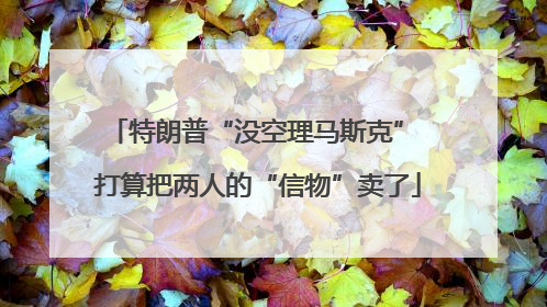 特朗普“没空理马斯克” 打算把两人的“信物”卖了