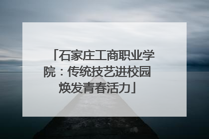 石家庄工商职业学院：传统技艺进校园焕发青春活力