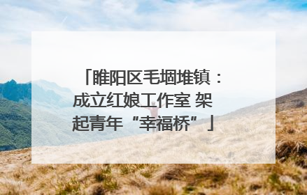 睢阳区毛堌堆镇：成立红娘工作室 架起青年“幸福桥”