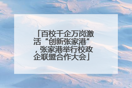 百校千企万岗激活“创新张家港”，张家港举行校政企联盟合作大会