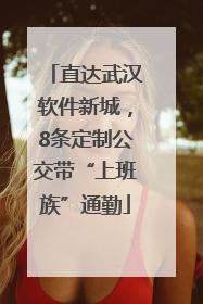 直达武汉软件新城，8条定制公交带“上班族”通勤