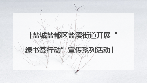盐城盐都区盐渎街道开展“绿书签行动”宣传系列活动
