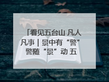看见五台山 凡人凡事｜景中有“警” 警随“景”动 五台山景区“看得见”的平安守护