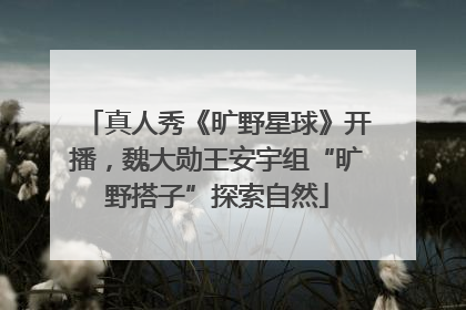 真人秀《旷野星球》开播，魏大勋王安宇组“旷野搭子”探索自然