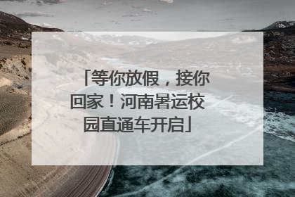 等你放假，接你回家！河南暑运校园直通车开启