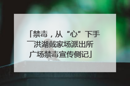 禁毒，从“心”下手――洪湖戴家场派出所广场禁毒宣传侧记