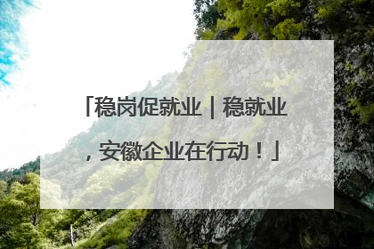 稳岗促就业｜稳就业，安徽企业在行动！