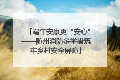 端午安康更“安心”——随州消防多举措筑牢乡村安全屏障