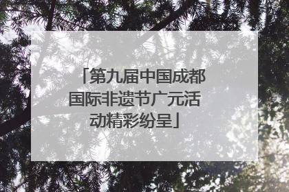 第九届中国成都国际非遗节广元活动精彩纷呈