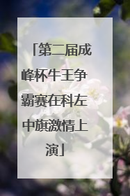 第二届成峰杯牛王争霸赛在科左中旗激情上演