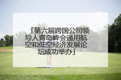 第六届跨国公司领导人青岛峰会通用航空和低空经济发展论坛成功举办