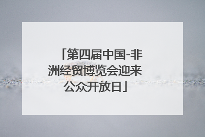 第四届中国-非洲经贸博览会迎来公众开放日