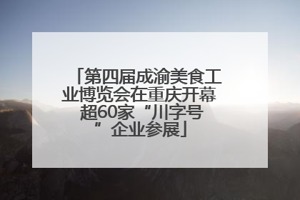 第四届成渝美食工业博览会在重庆开幕 超60家“川字号”企业参展