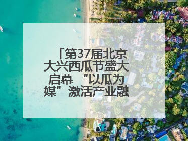 第37届北京大兴西瓜节盛大启幕 “以瓜为媒”激活产业融合发展新动能