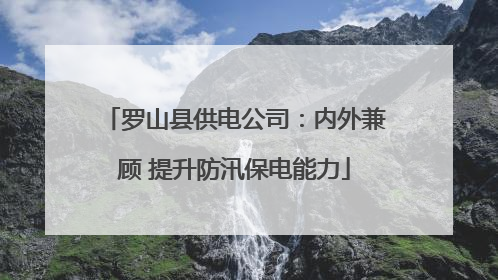 罗山县供电公司：内外兼顾 提升防汛保电能力