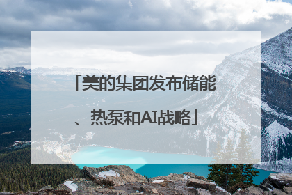 美的集团发布储能、热泵和AI战略