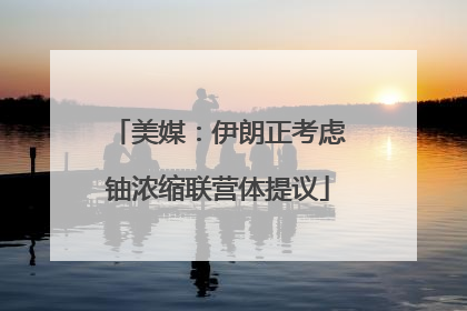 美媒：伊朗正考虑铀浓缩联营体提议