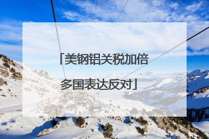 美钢铝关税加倍 多国表达反对