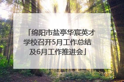 绵阳市盐亭华宸英才学校召开5月工作总结及6月工作推进会