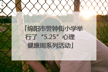 绵阳市警钟街小学举行了“5.25”心理健康周系列活动