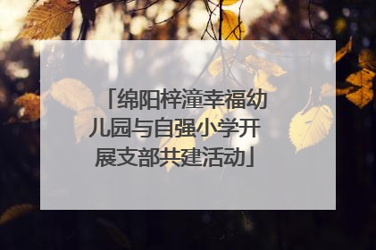 绵阳梓潼幸福幼儿园与自强小学开展支部共建活动