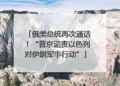 俄美总统再次通话！“普京谴责以色列对伊朗军事行动”