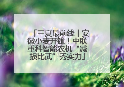 三夏最前线丨安徽小麦开镰！中联重科智能农机“减损比武”秀实力