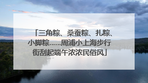 三角粽、桑蚕粽、扎粽、小脚粽……周浦小上海步行街刮起端午浓浓民俗风