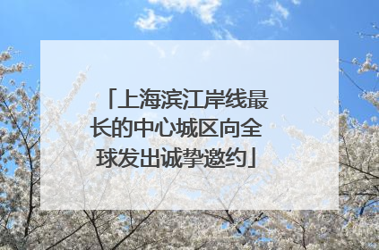 上海滨江岸线最长的中心城区向全球发出诚挚邀约
