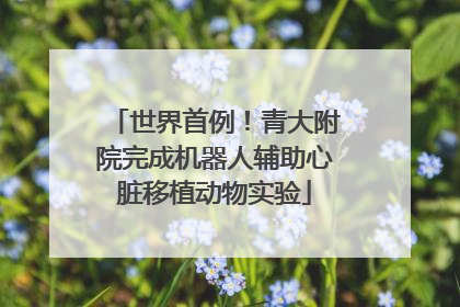 世界首例！青大附院完成机器人辅助心脏移植动物实验