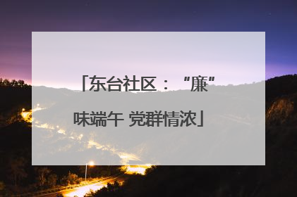 东台社区：“廉”味端午 党群情浓