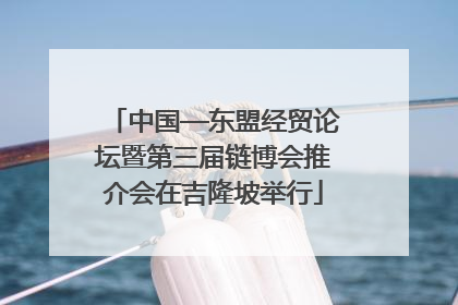 中国—东盟经贸论坛暨第三届链博会推介会在吉隆坡举行