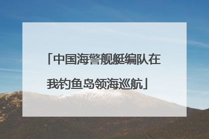 中国海警舰艇编队在我钓鱼岛领海巡航