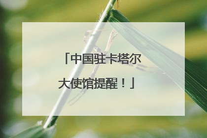 中国驻卡塔尔大使馆提醒！