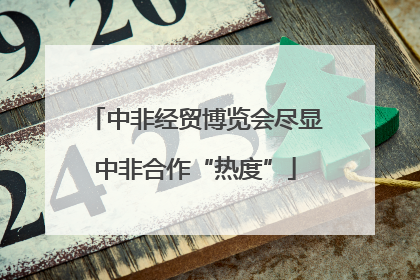 中非经贸博览会尽显中非合作“热度”