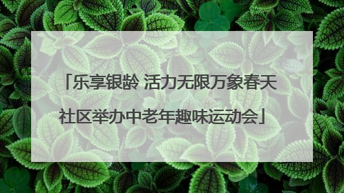 乐享银龄 活力无限万象春天社区举办中老年趣味运动会