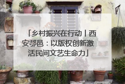 乡村振兴在行动丨西安鄠邑：以版权创新激活民间文艺生命力
